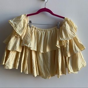 Hot & Delicious Ruffle Seersucker Top